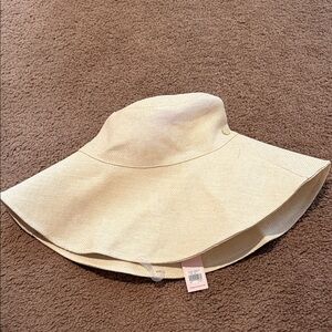 BCBGeneration Wide Brim Sun Hat in Light Beige